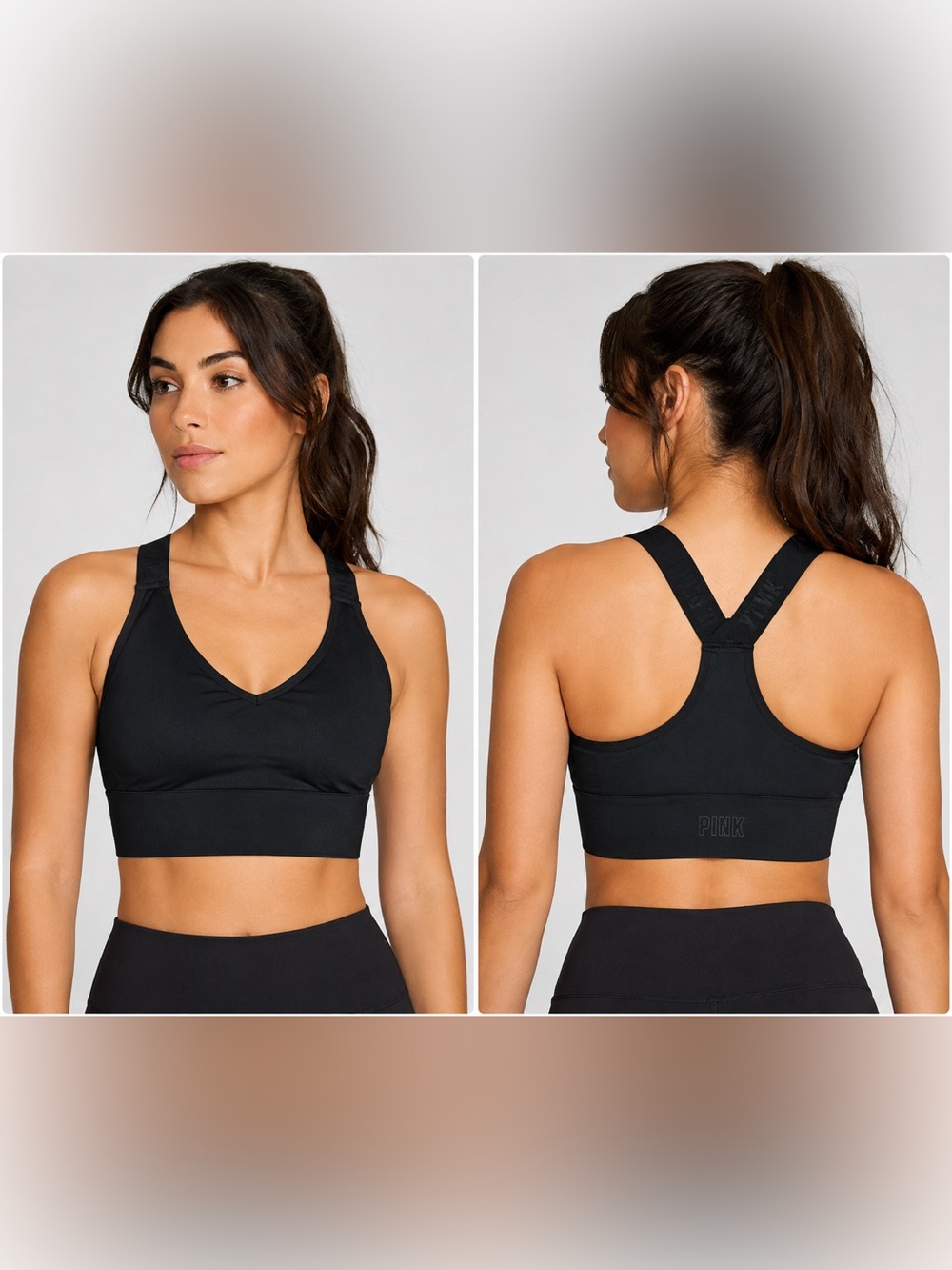 PINK Victoria’s Secret Active Seamless V-Neck Sportsbra/ Size Small